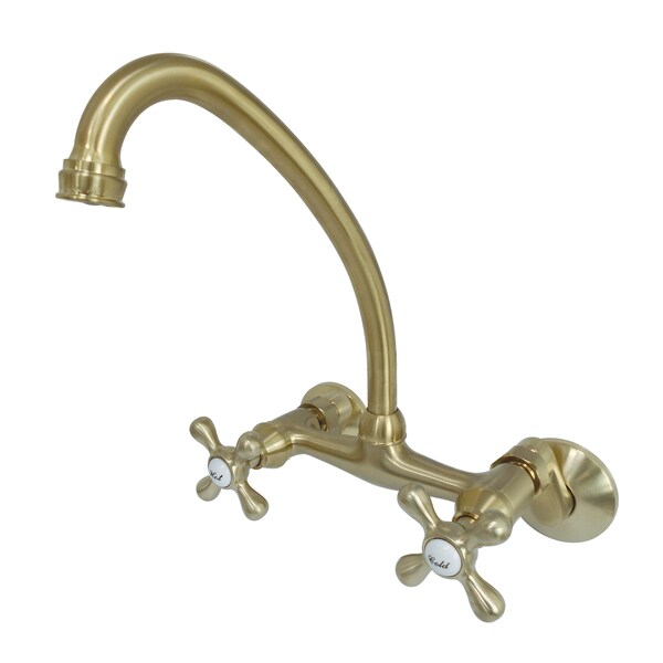 KS214SB 6-Inch Adjustable Center Wall Mount Kitchen Faucet